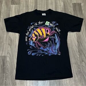 SIZE LARGE VTG 90’s LIVING EPISTLES PSALM 107 OCEAN THEME SINGLE STITCH SHIRT